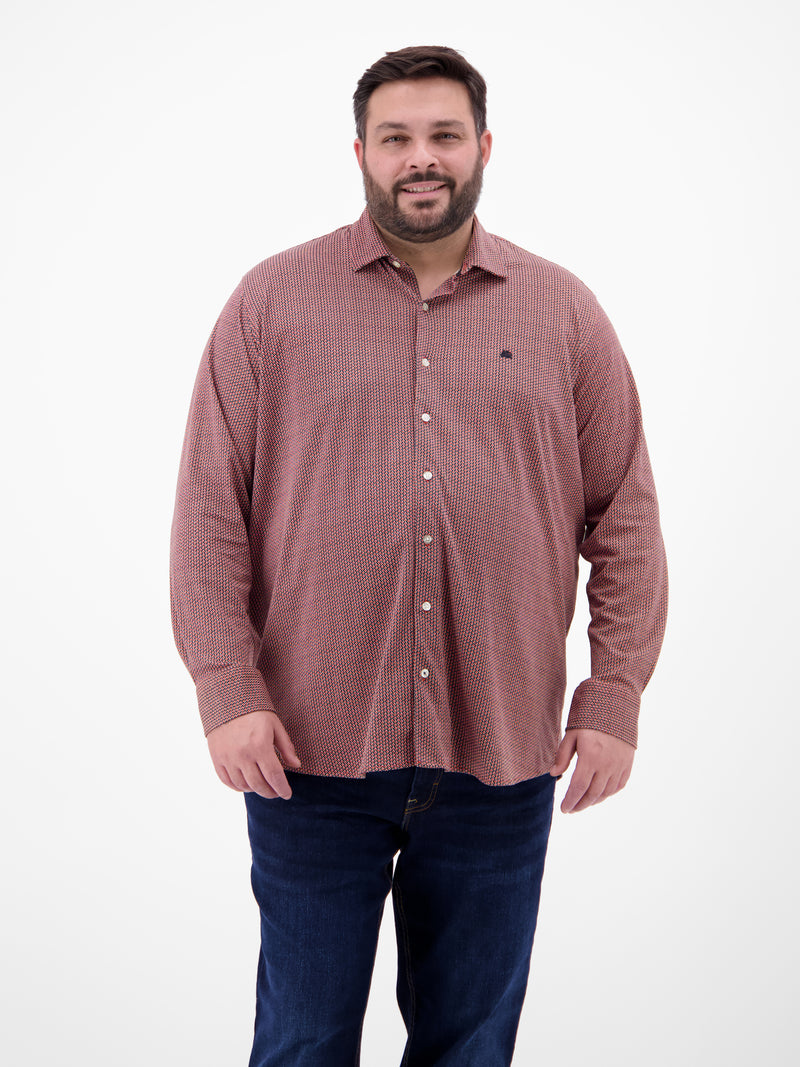 Übergrössen-Hemd mit Minimal-Karomuster