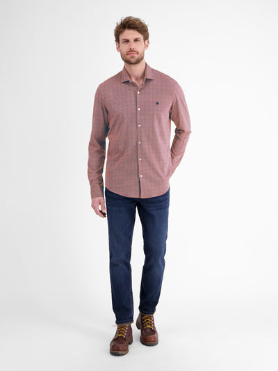 Langarmhemd mit Minimal-Karomuster - LERROS