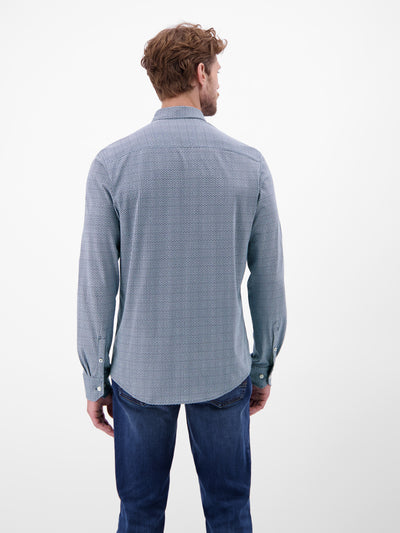 Langarmhemd mit Minimal-Karomuster - LERROS