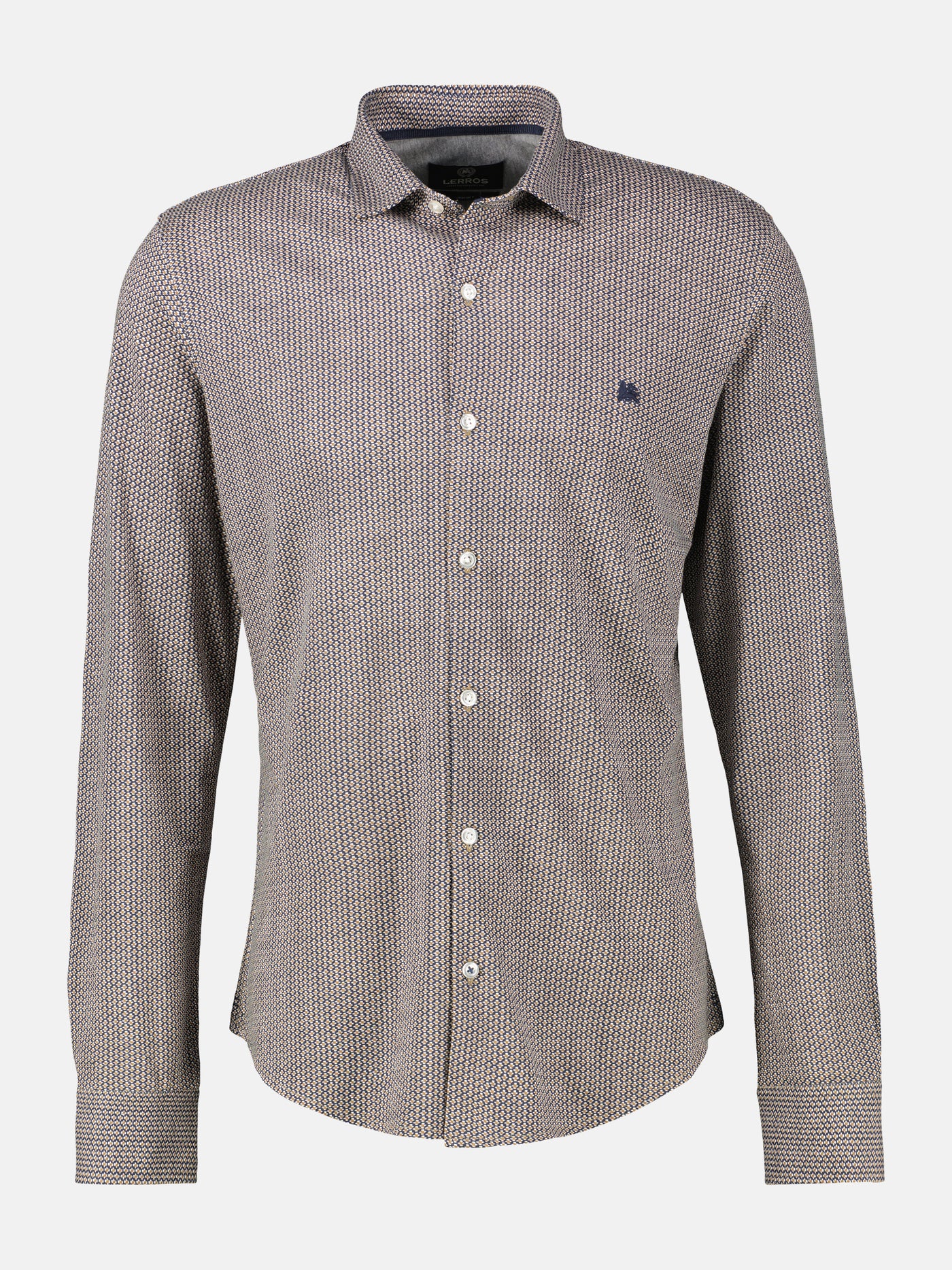Langarmhemd mit Minimal-Karomuster - LERROS