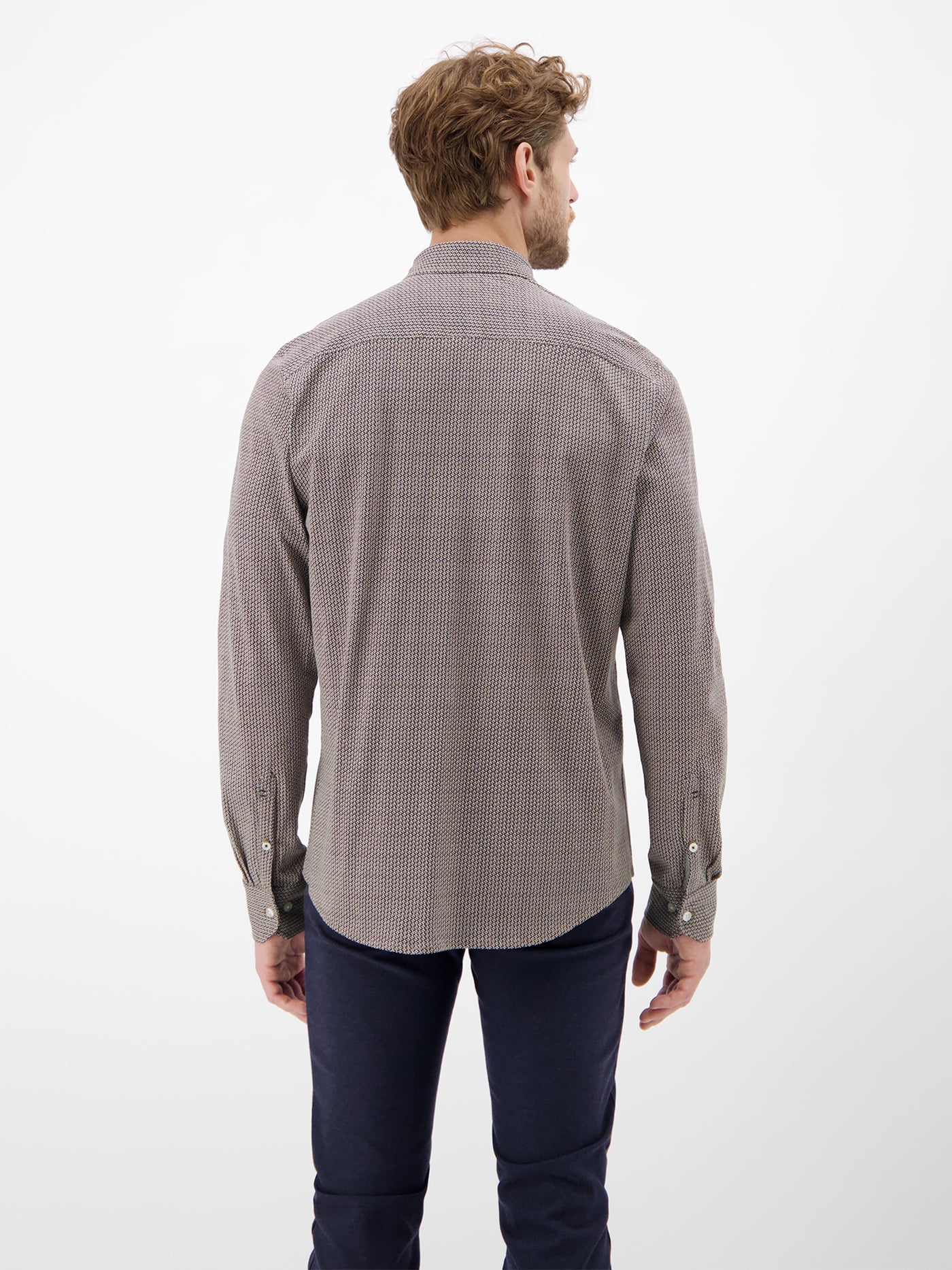 Langarmhemd mit Minimal-Karomuster - LERROS