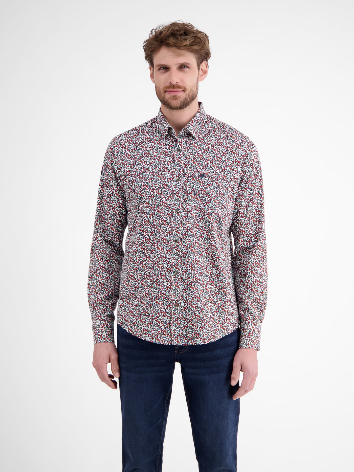 Herren Langarmhemd, modern gemustert - LERROS