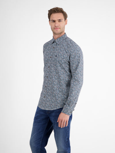 Herren Langarmhemd, modern gemustert - LERROS