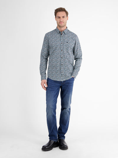 Herren Langarmhemd, modern gemustert - LERROS