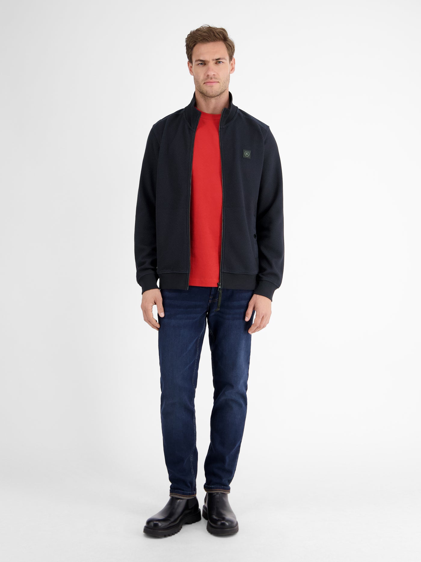 Herren Sweatjacke in sportiver Struktur - LERROS