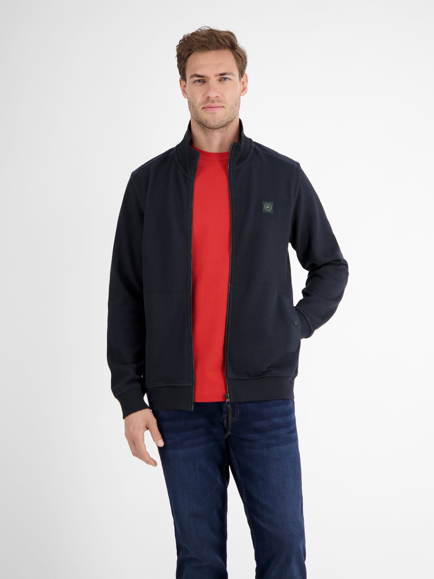 Herren Sweatjacke in sportiver Struktur - LERROS