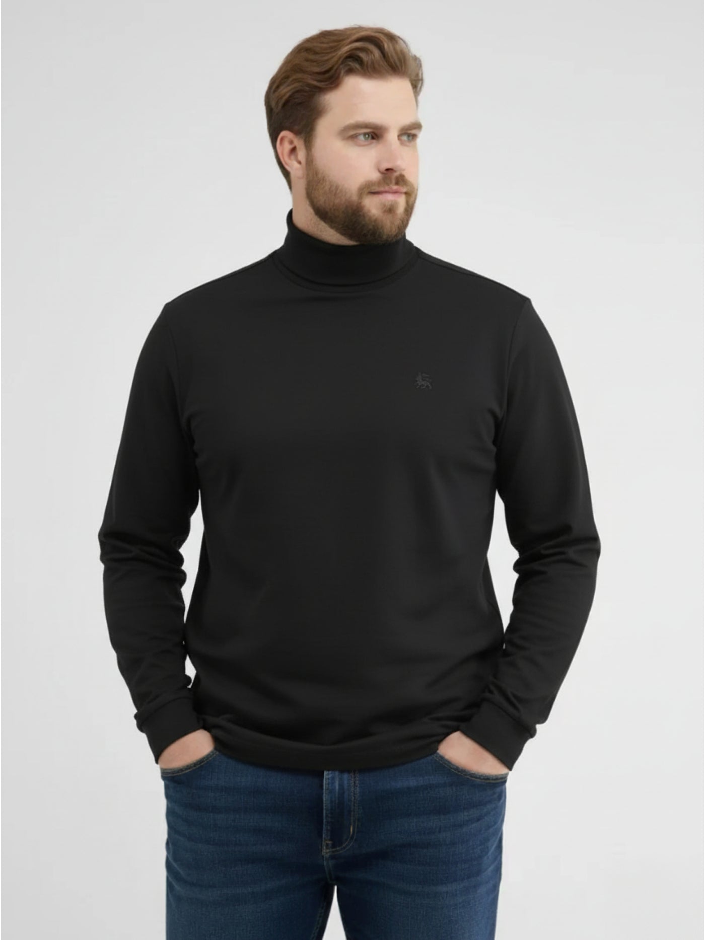 Langarmshirt mit Rollkragen in Übergrößen - LERROS