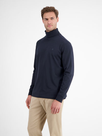 Rollkragenshirt aus weicher Baumwolle - LERROS