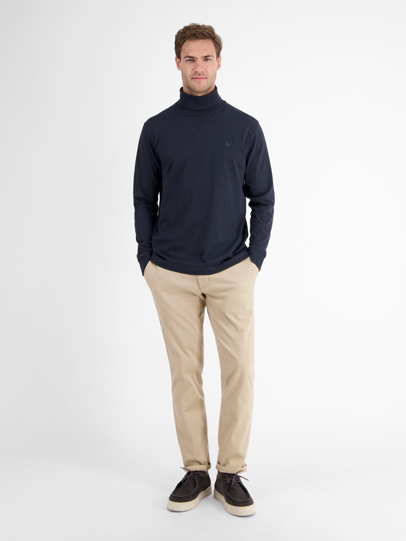 Rollkragenshirt aus weicher Baumwolle - LERROS