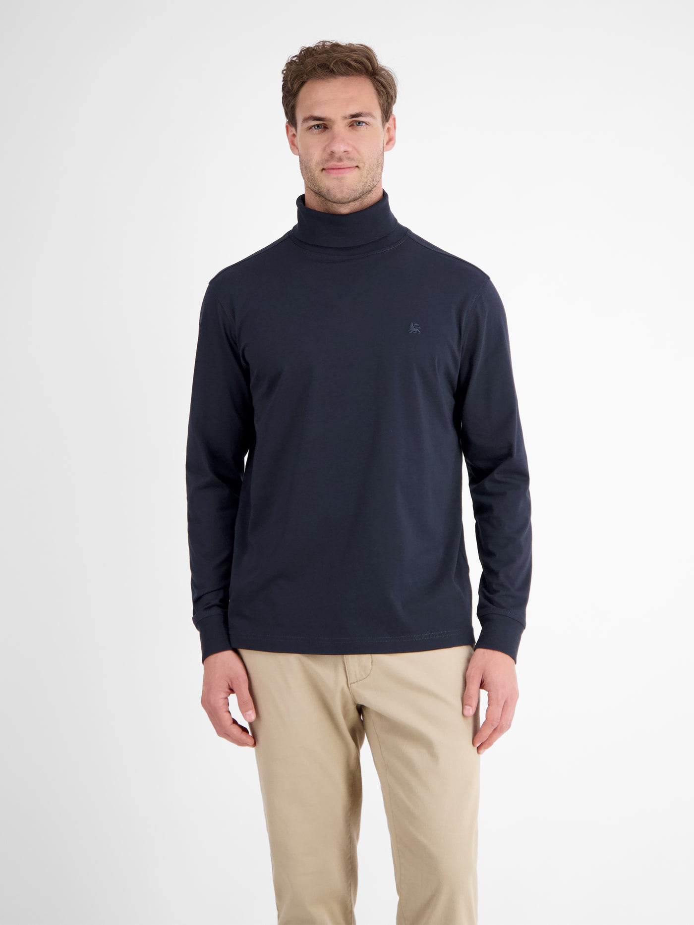 Rollkragenshirt aus weicher Baumwolle - LERROS