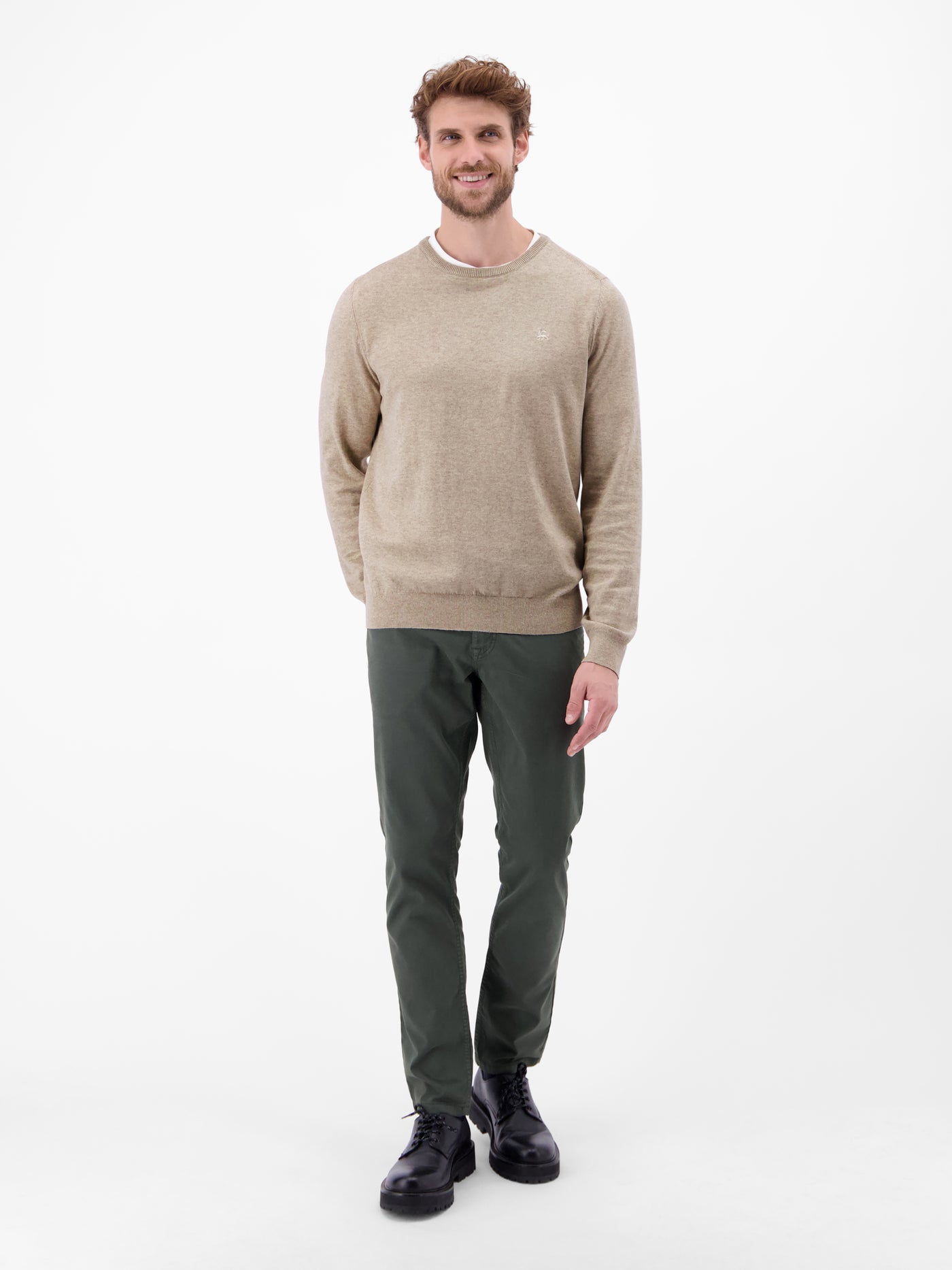 Herren Basic Strickpullover - LERROS