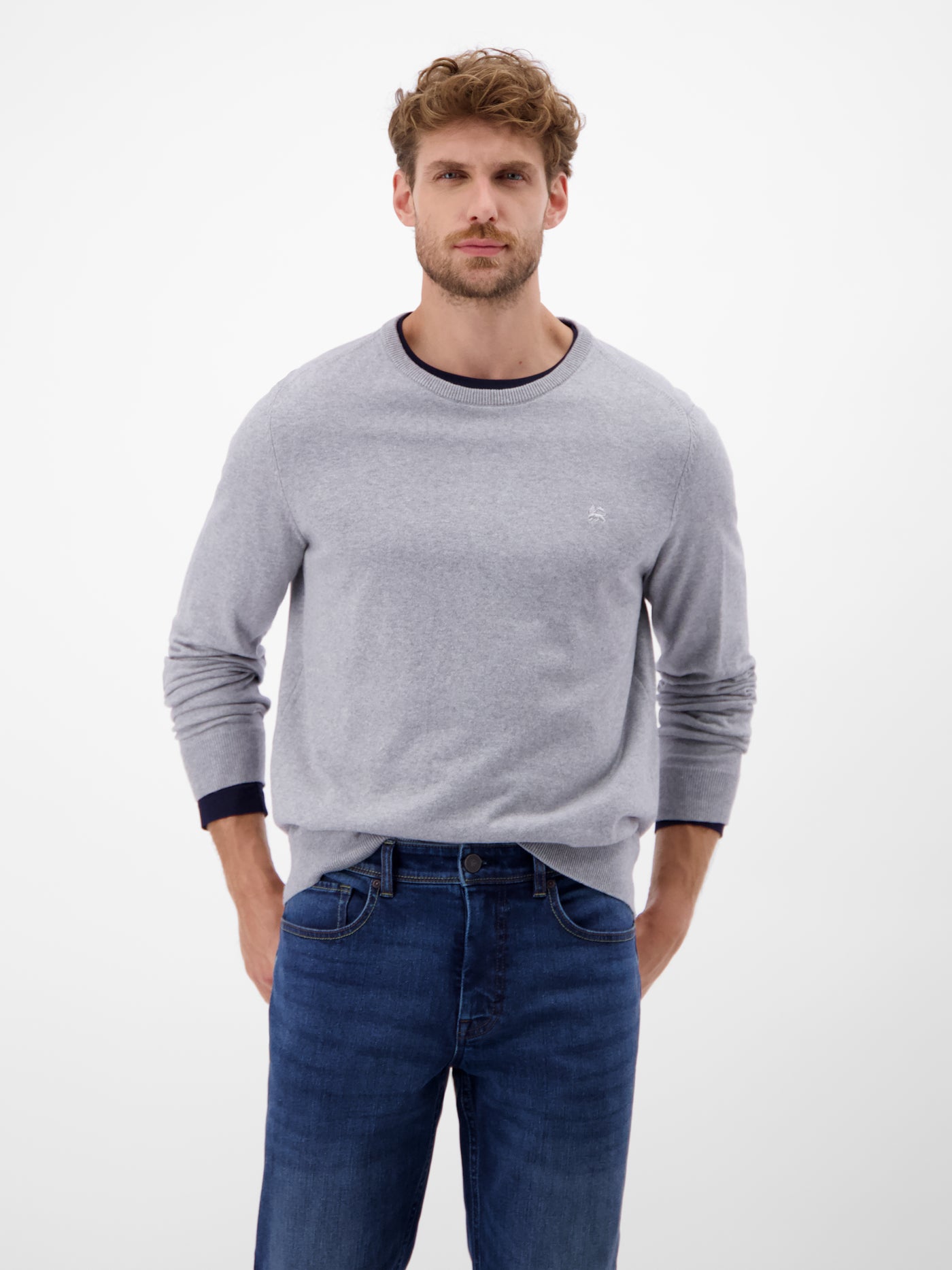 Herren Basic Strickpullover - LERROS