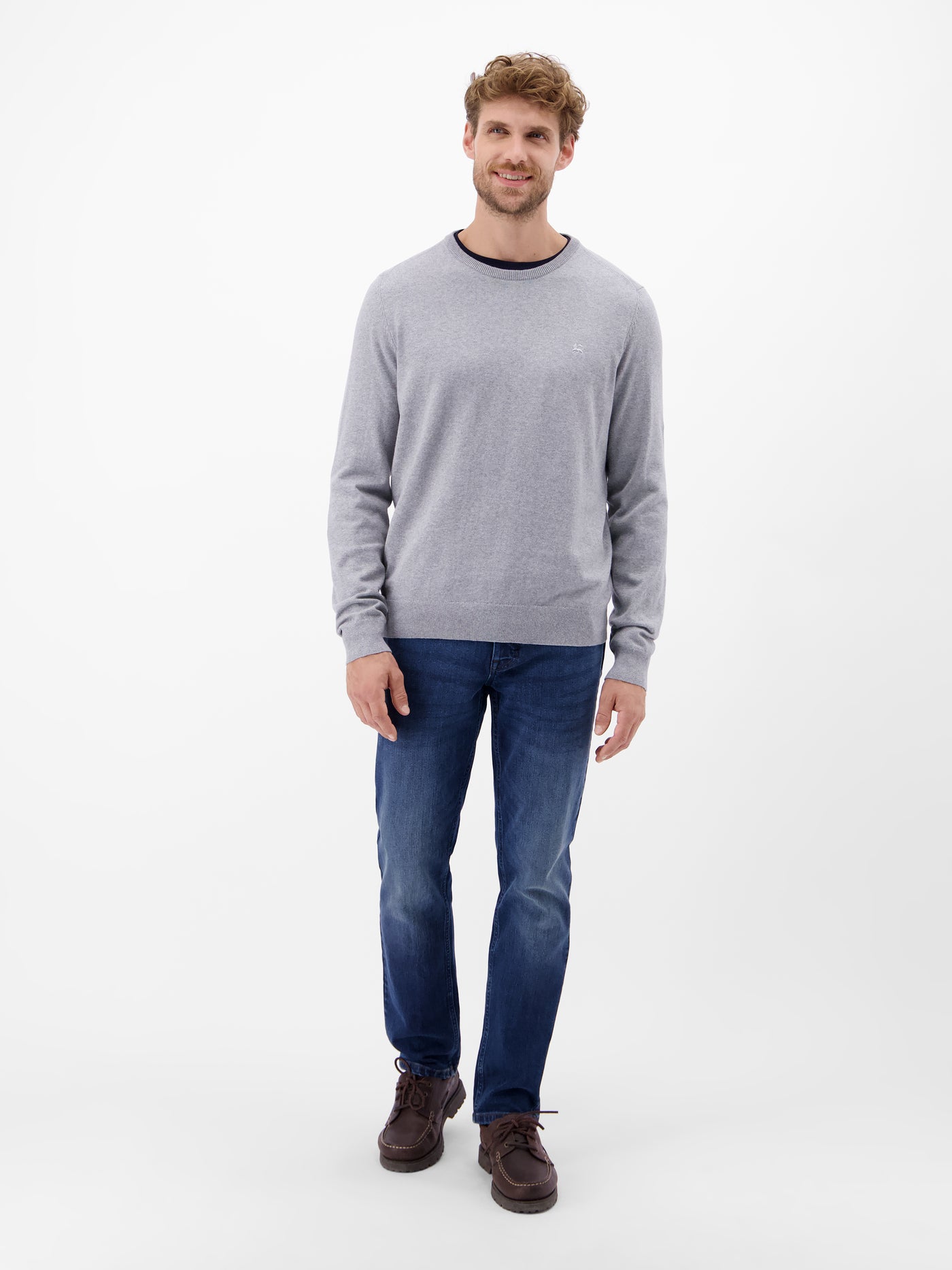 Herren Basic Strickpullover - LERROS