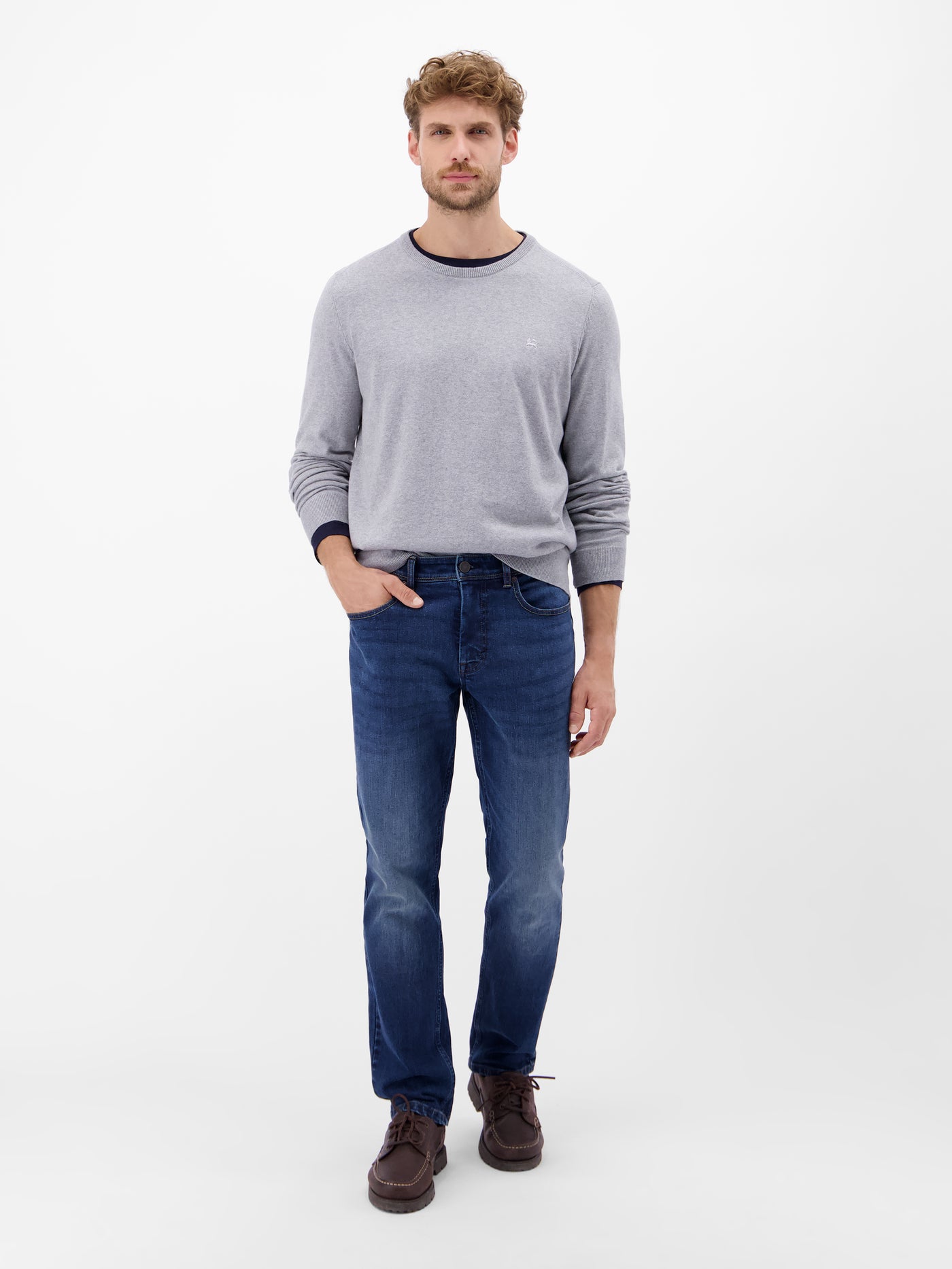 Herren Basic Strickpullover - LERROS