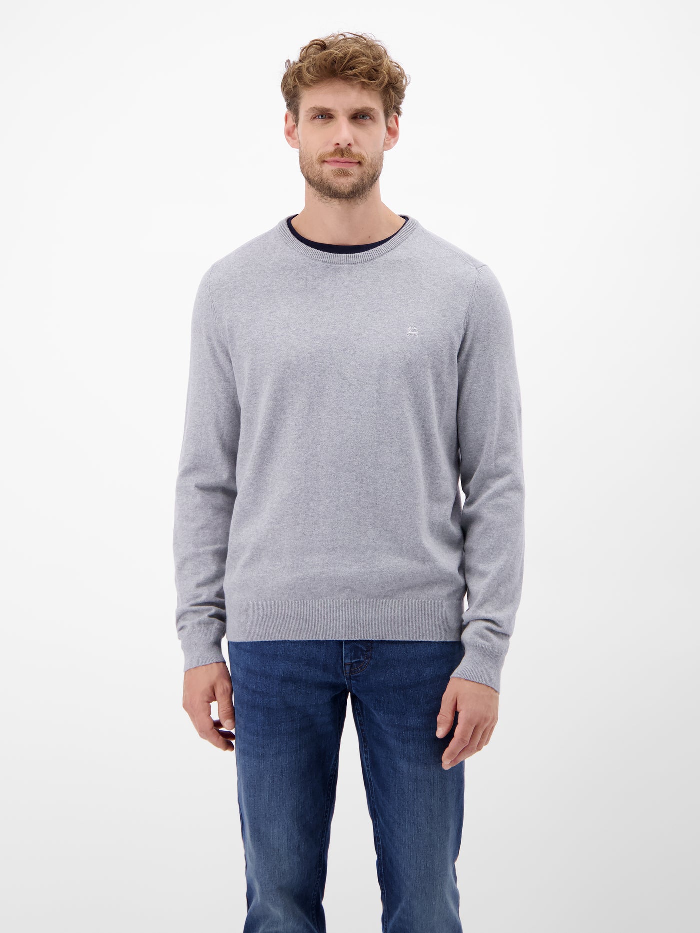 Herren Basic Strickpullover - LERROS