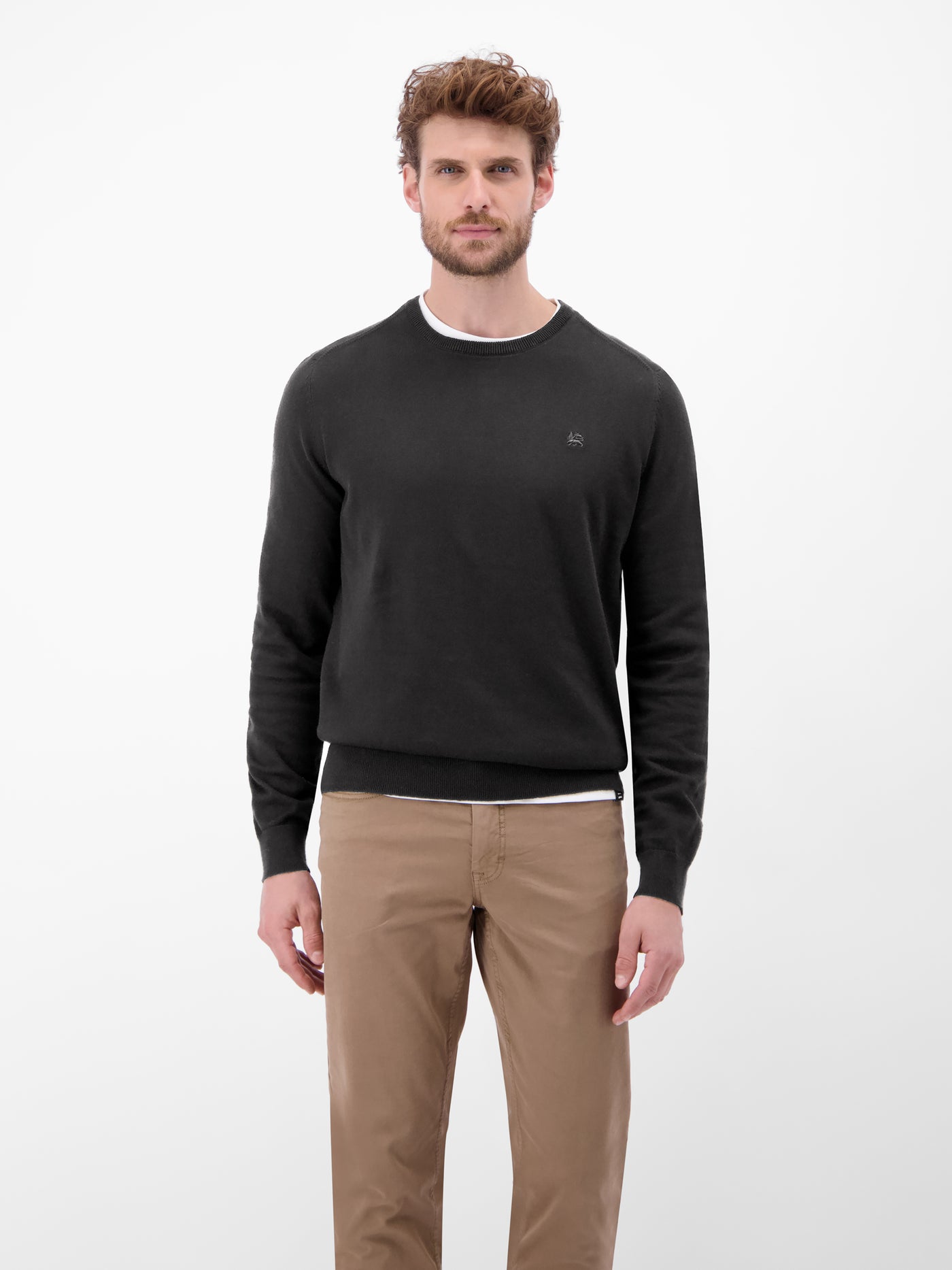 Herren Basic Strickpullover - LERROS