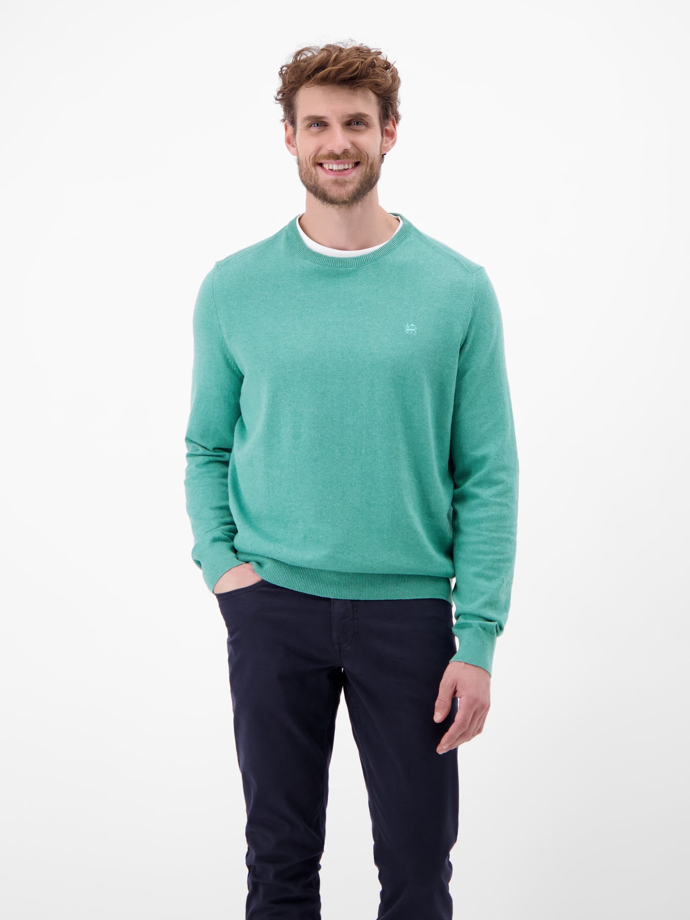 Herren Basic Strickpullover - LERROS