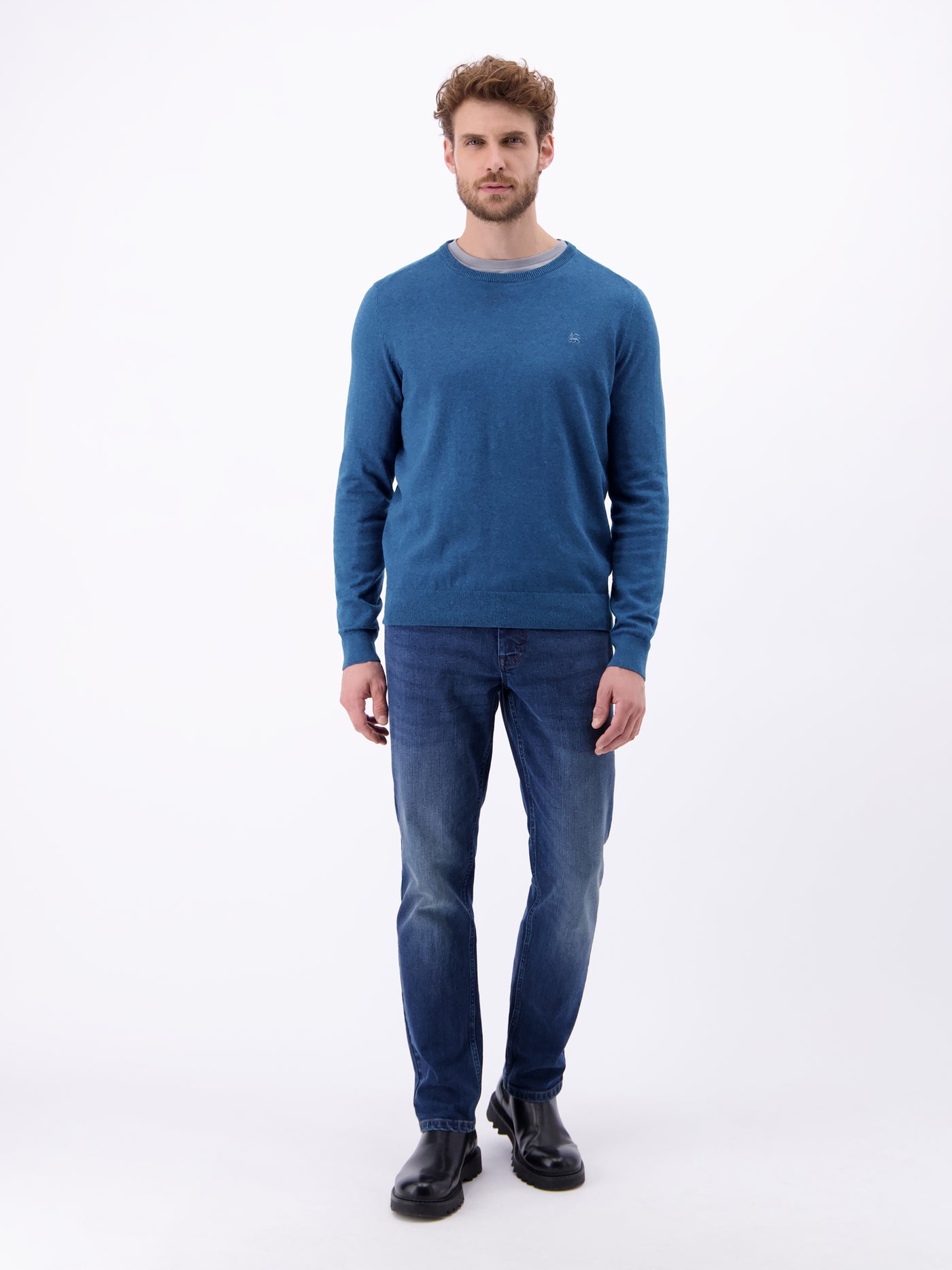 Herren Basic Strickpullover - LERROS