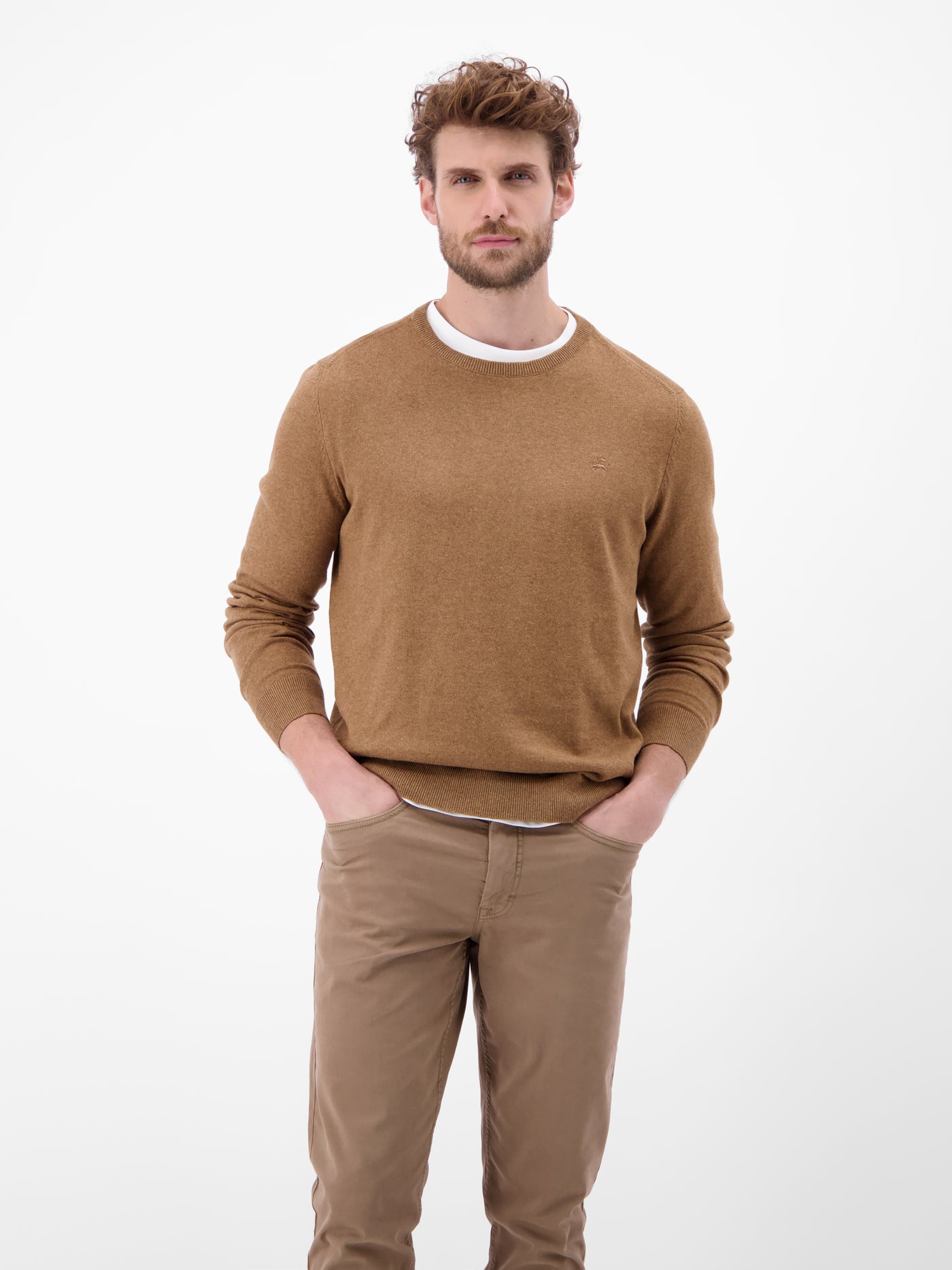 Herren Basic Strickpullover - LERROS