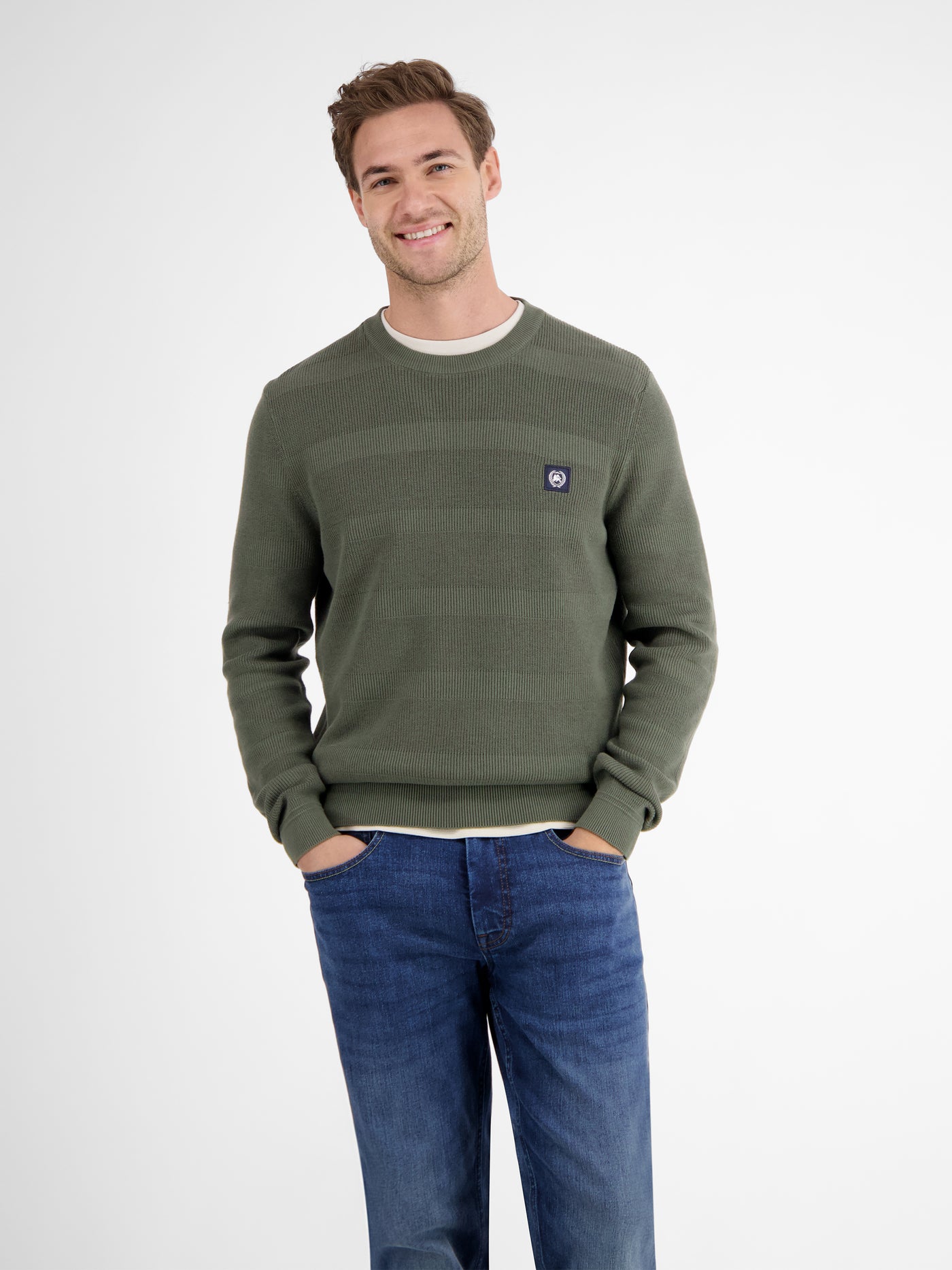 Strickpullover für Herren, tonal gestreift - LERROS