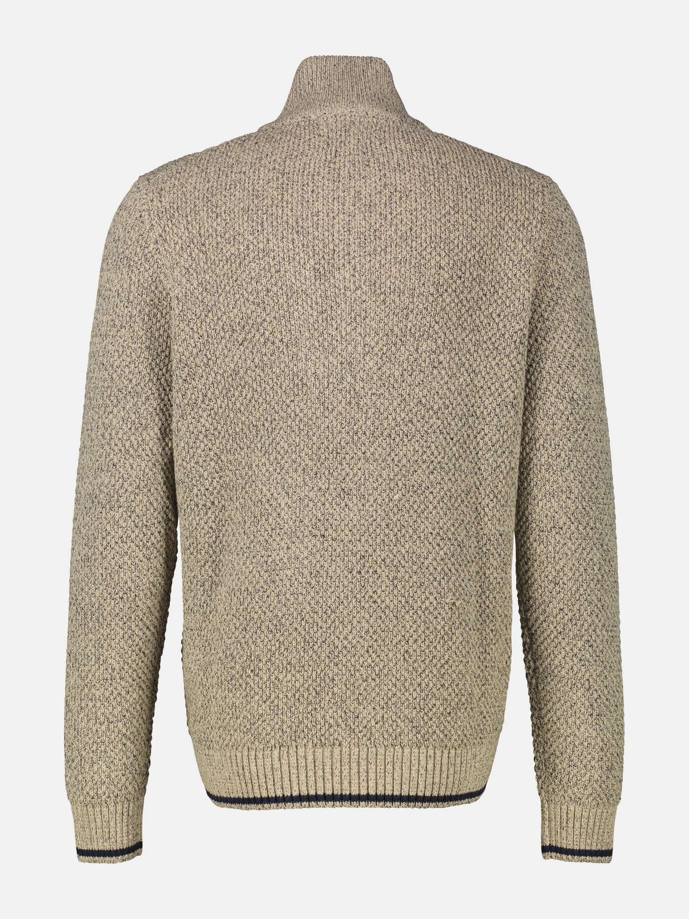 Strickpullover mit Zopfmuster und Troyerkragen - LERROS