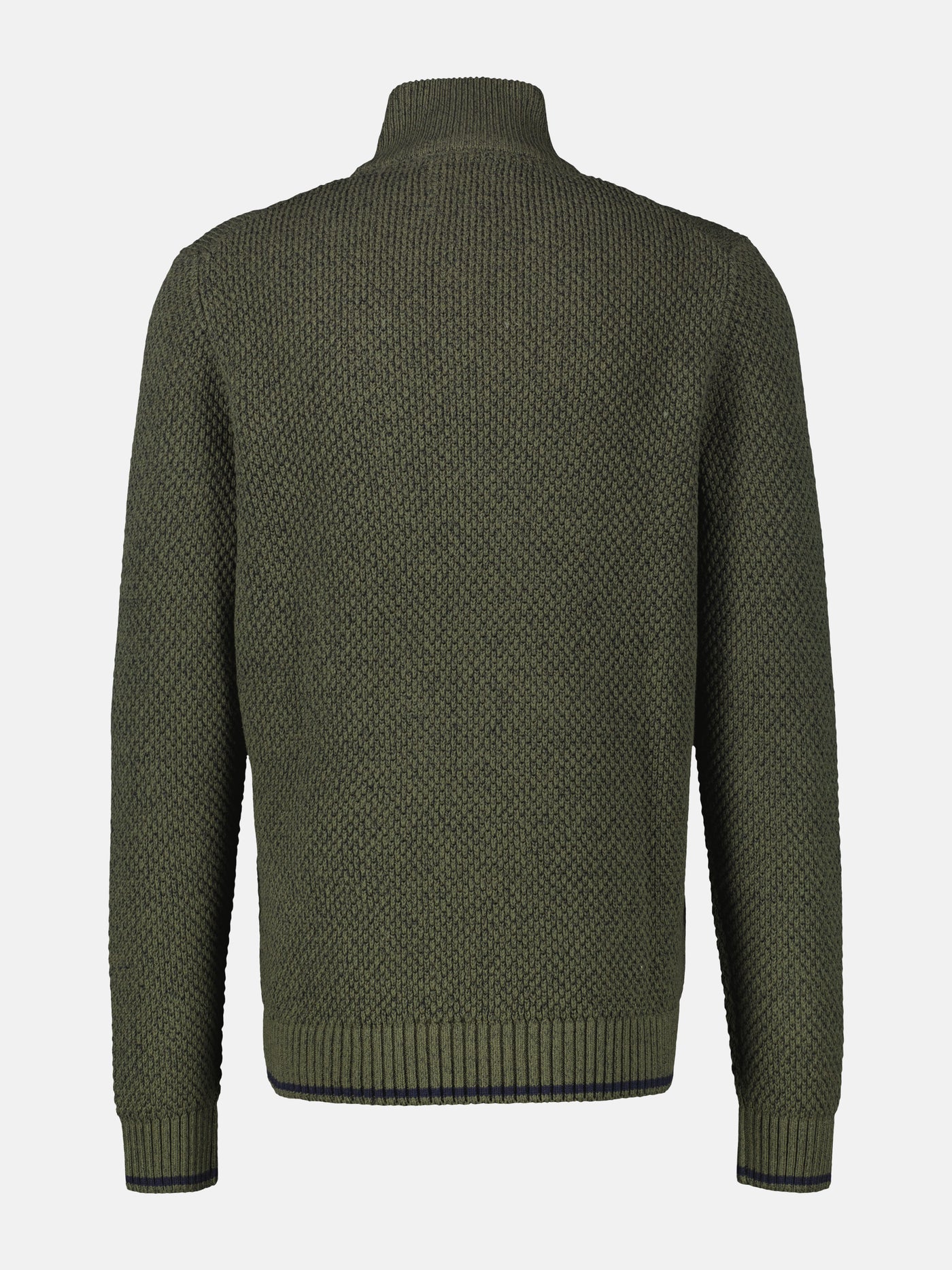 Strickpullover mit Zopfmuster und Troyerkragen - LERROS