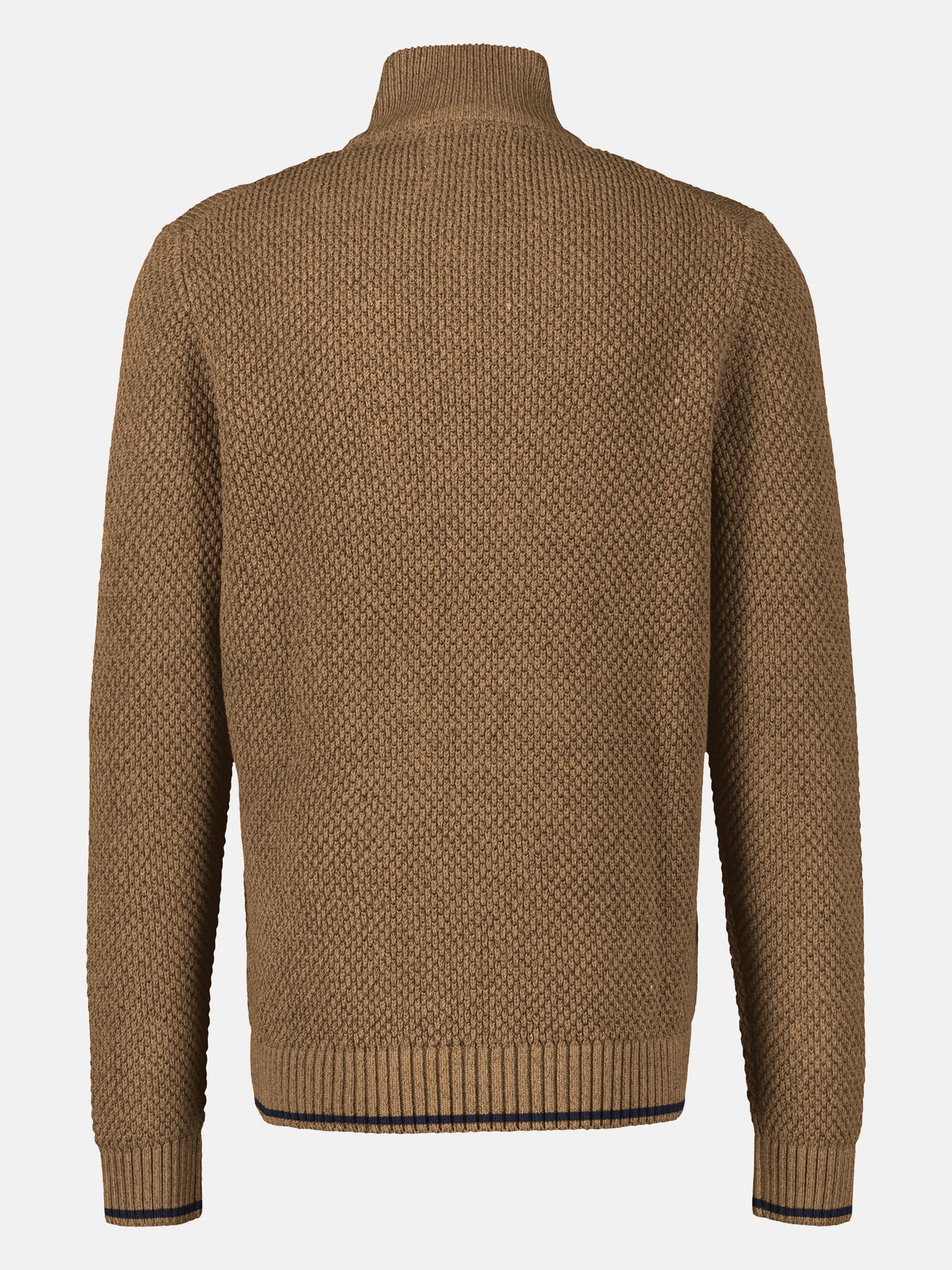 Strickpullover mit Zopfmuster und Troyerkragen - LERROS