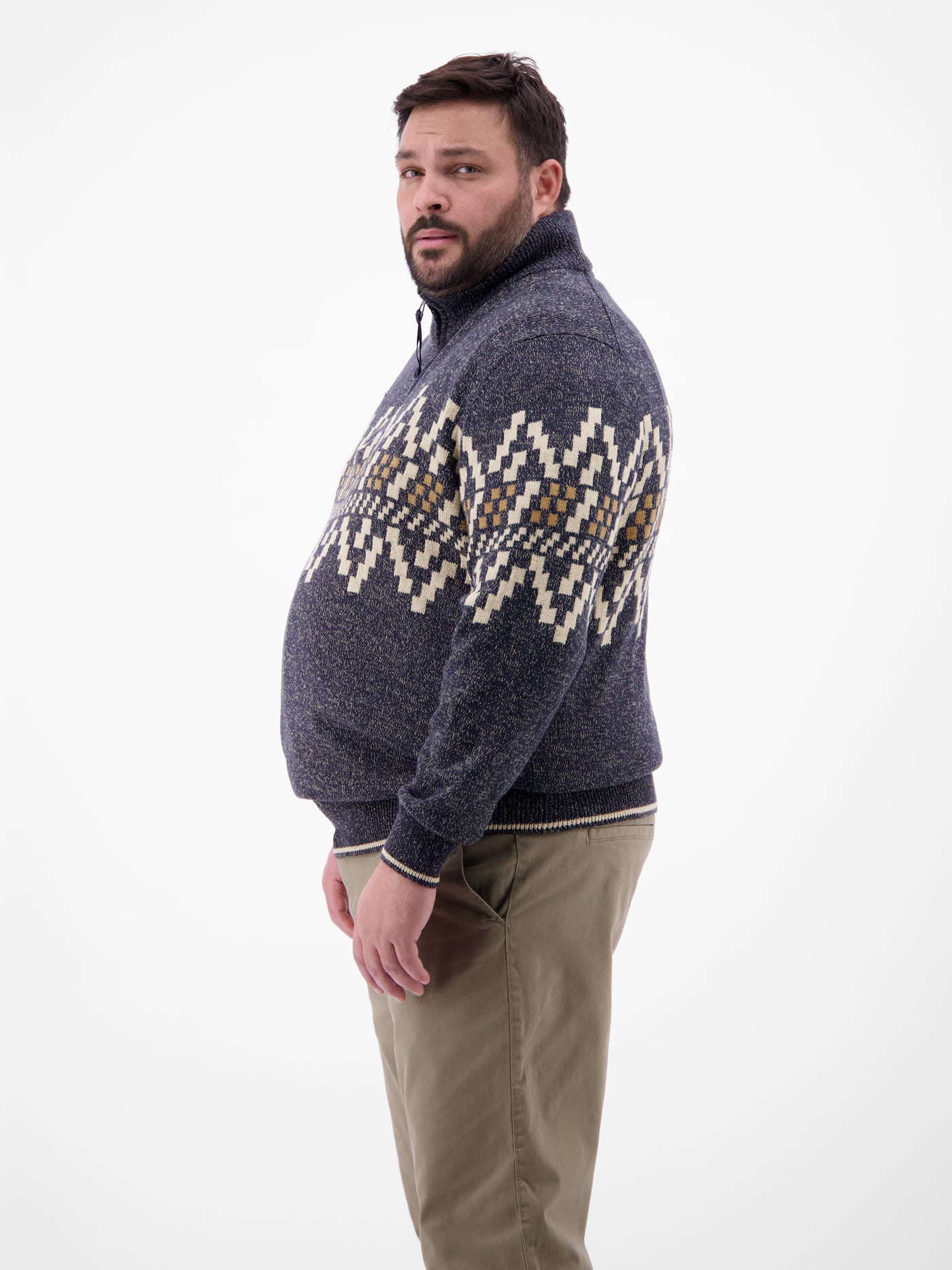 Troyer mit Norwegermuster in Übergrößen - LERROS