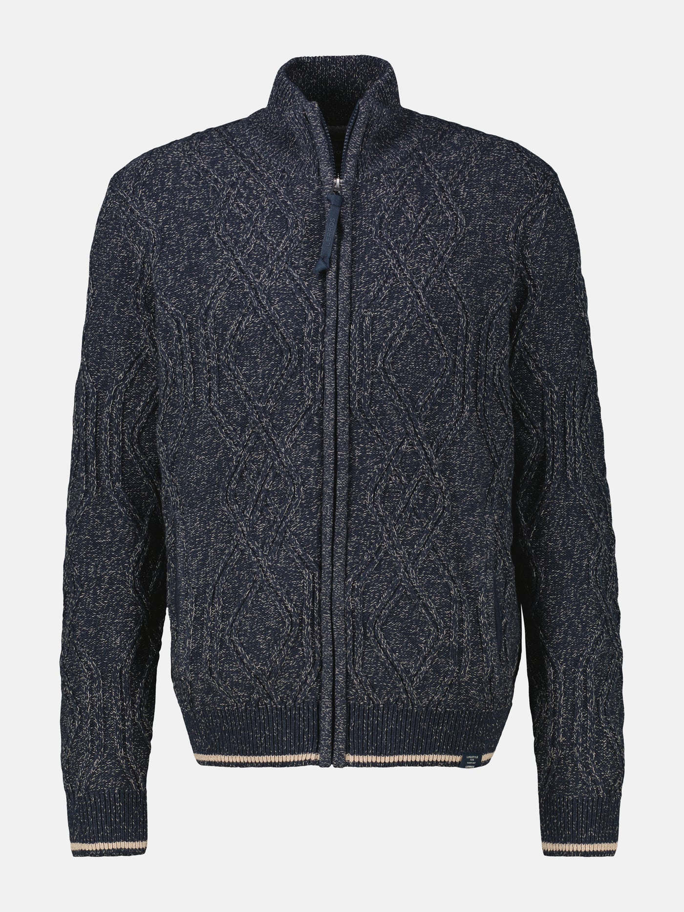 Herren-Strickjacke mit Zopfmuster - LERROS