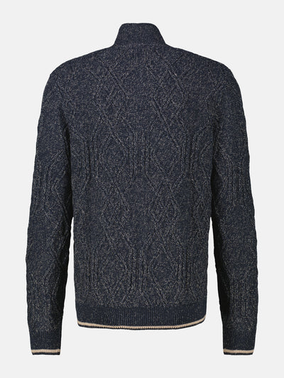 Herren-Strickjacke mit Zopfmuster - LERROS