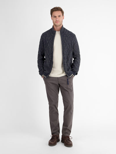 Herren-Strickjacke mit Zopfmuster - LERROS