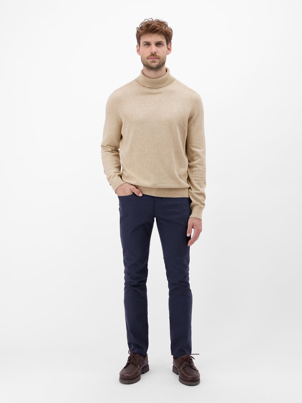 Herren Rollkragen-Strickpullover - LERROS