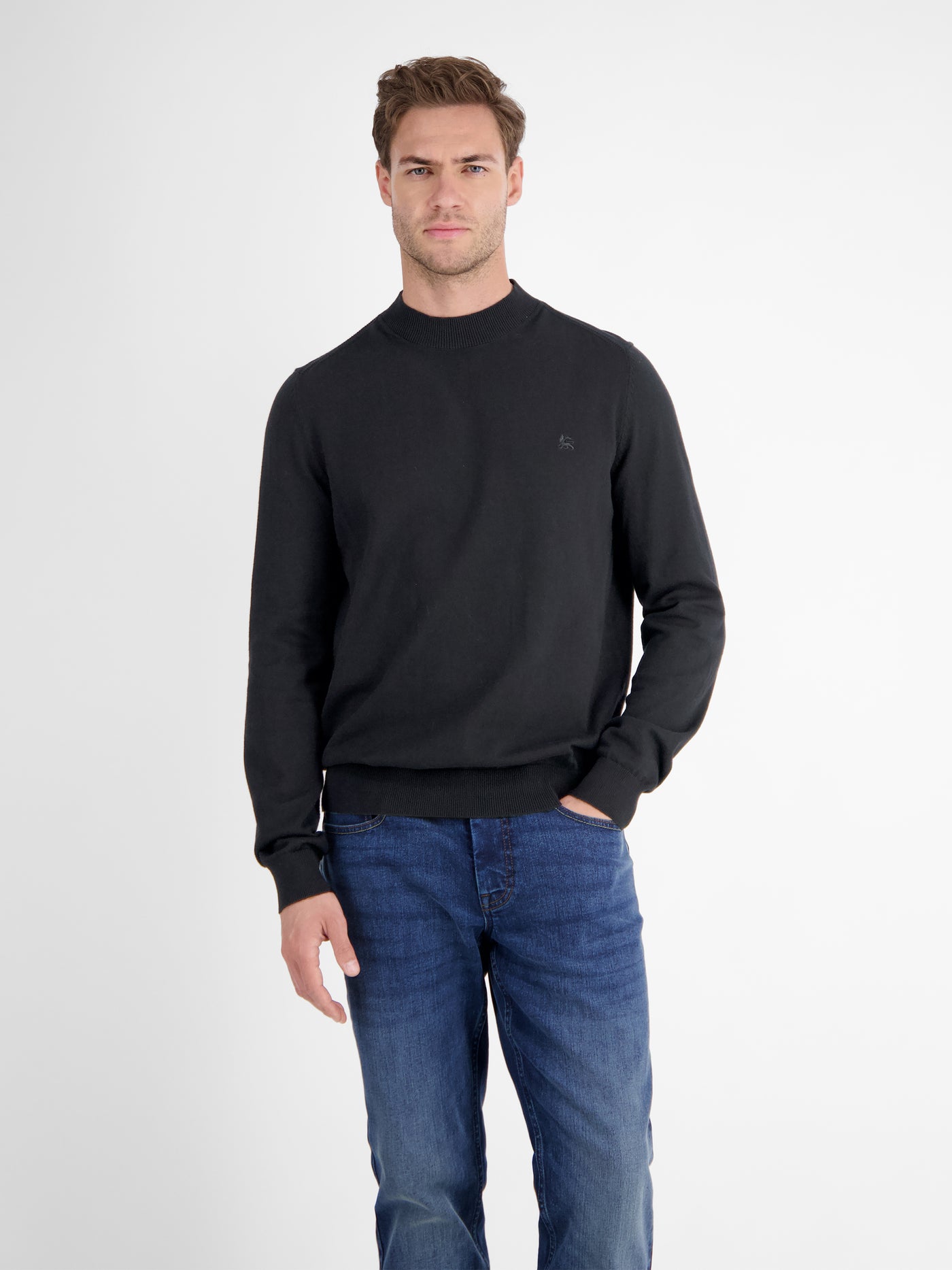 Crew Neck Collar Shirt With Turtleneck Men's Turtleneck Sweater