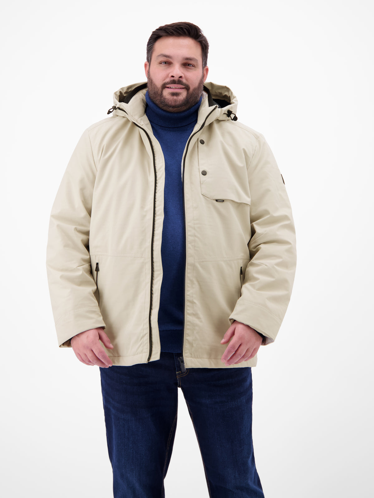 Herren Struktur-Blouson in Übergrößen - Leichte Jacke
