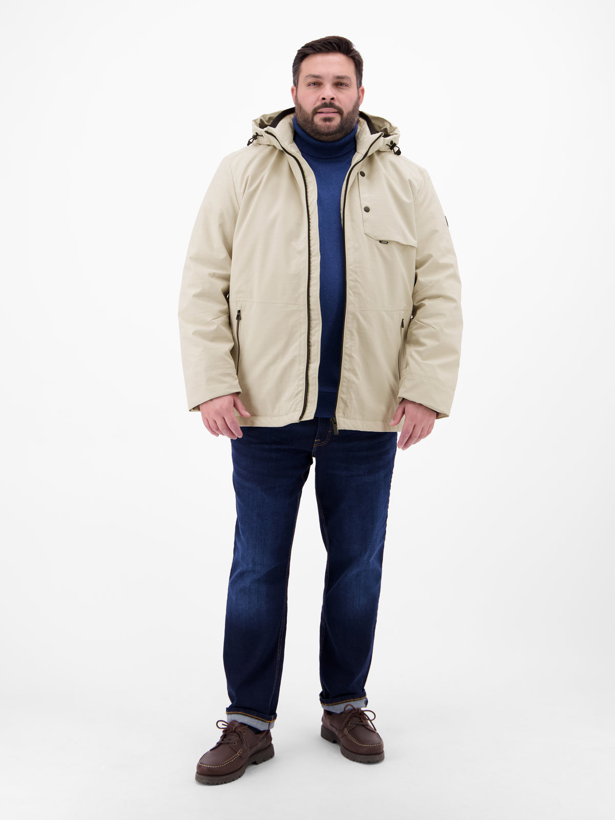 Herren Struktur-Blouson in Übergrößen - Leichte Jacke