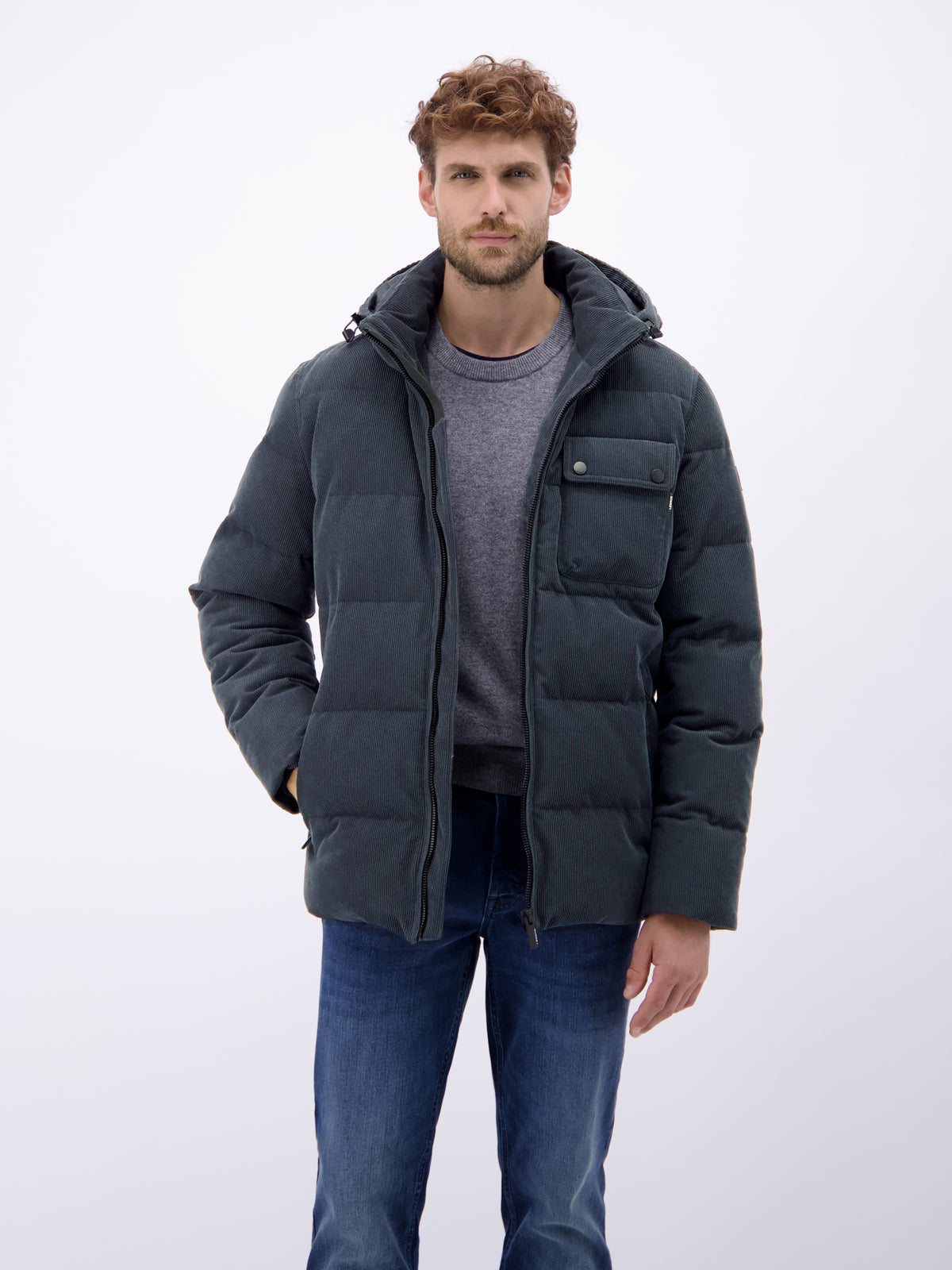 Herren Steppjacke in funktionaler Cord-Optik - LERROS