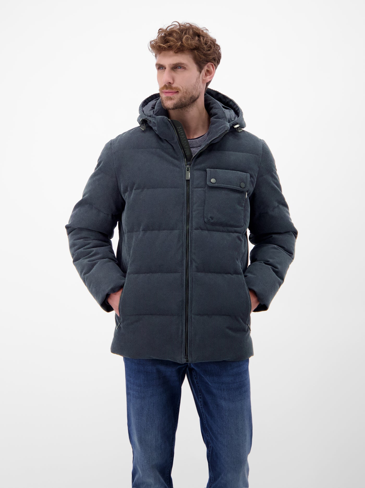 Herren Steppjacke in funktionaler Cord-Optik - LERROS
