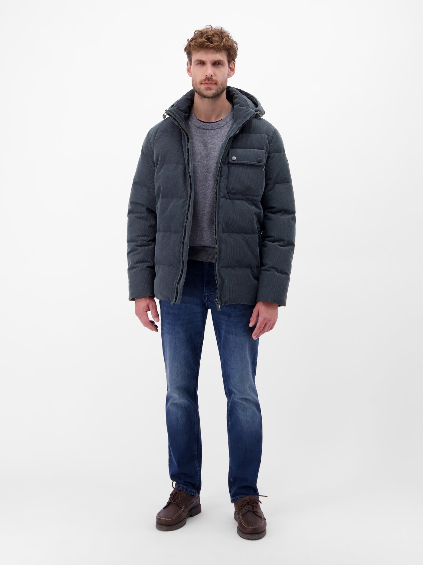Herren Steppjacke in funktionaler Cord-Optik - LERROS