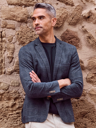 Herren Jerseyblazer, kariert - LERROS