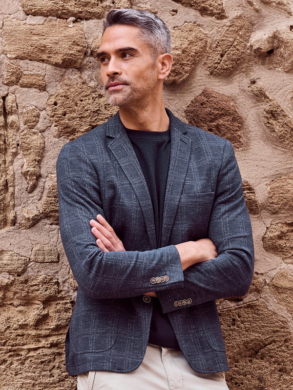 Herren Jerseyblazer, kariert - LERROS