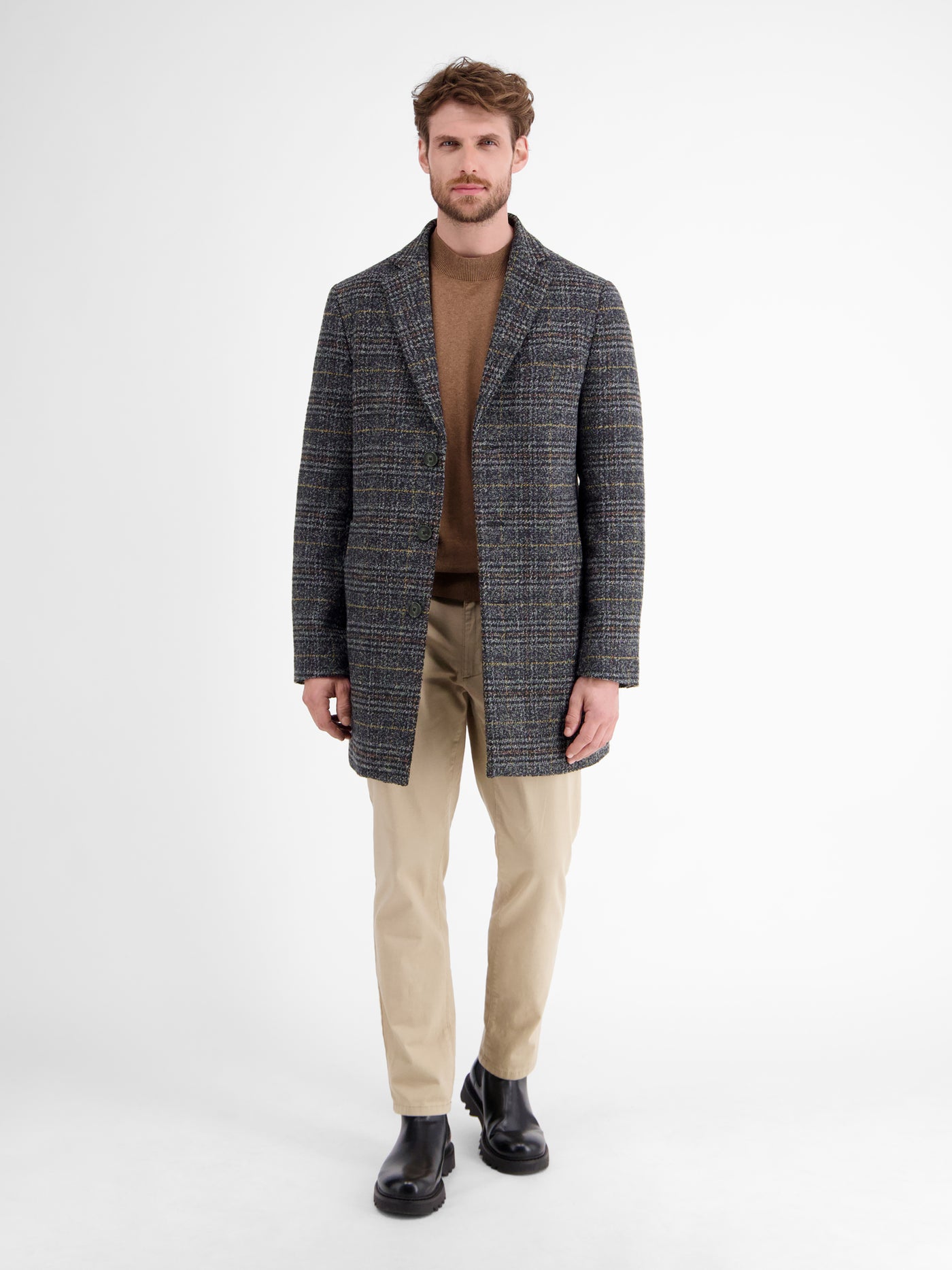 Herren-Mantel, kariert - LERROS
