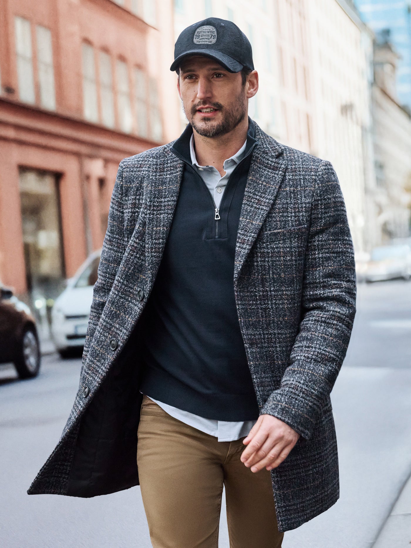 Eleganter Mantel New Look Karierter Mantel Men's Checked Coat – LERROS