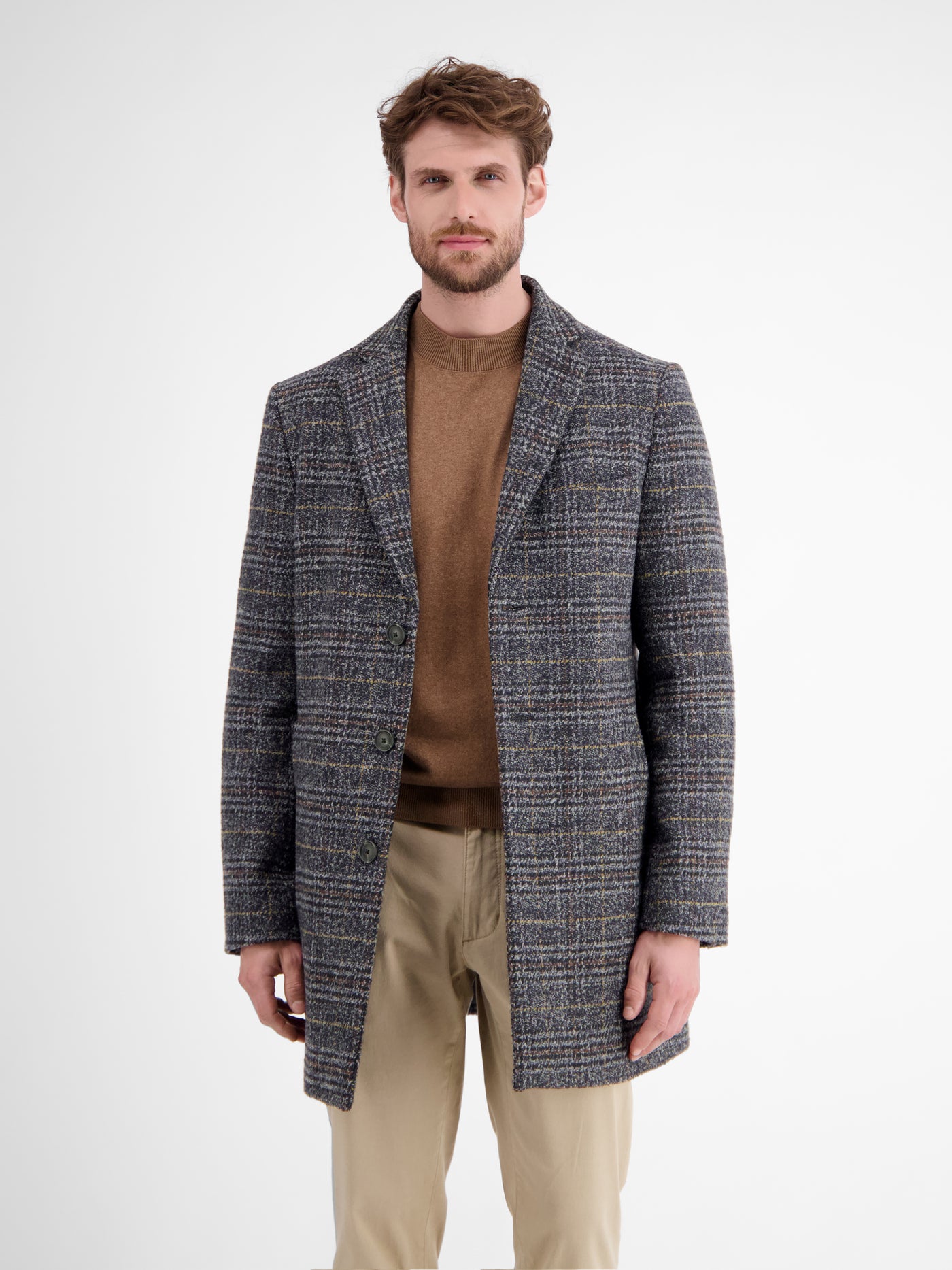 Herren-Mantel, kariert - LERROS