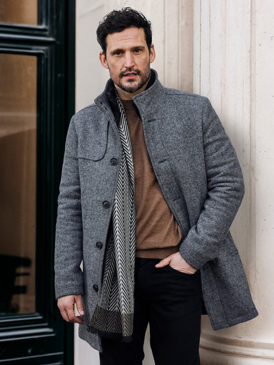 Herren-Mantel mit herausnehmbaren Westeneinsatz - LERROS