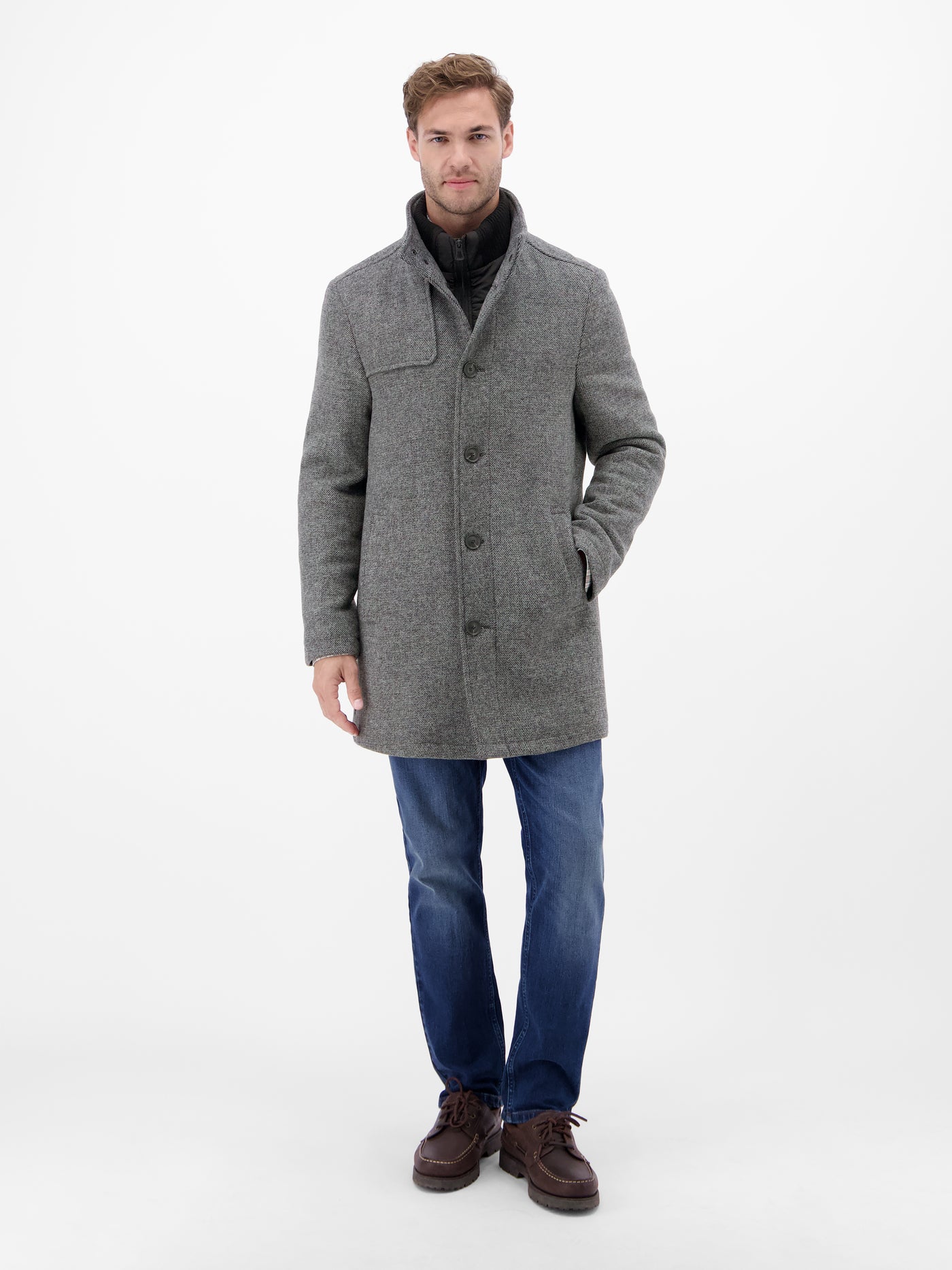 Herren-Mantel mit herausnehmbaren Westeneinsatz - LERROS