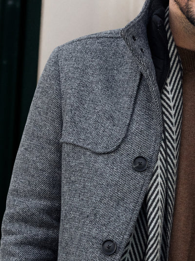 Herren-Mantel mit herausnehmbaren Westeneinsatz - LERROS