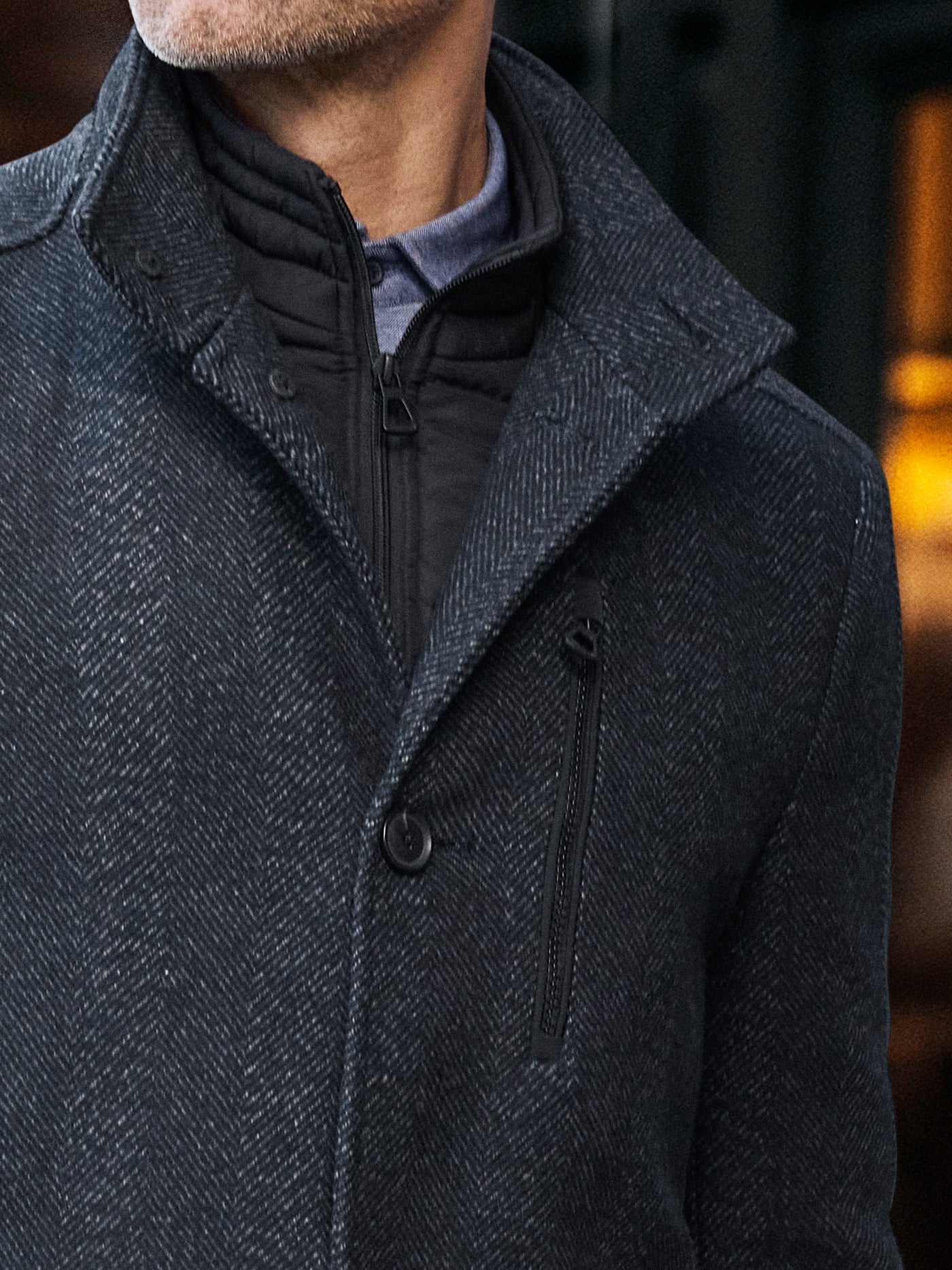 Herren-Mantel in Wolloptik - LERROS