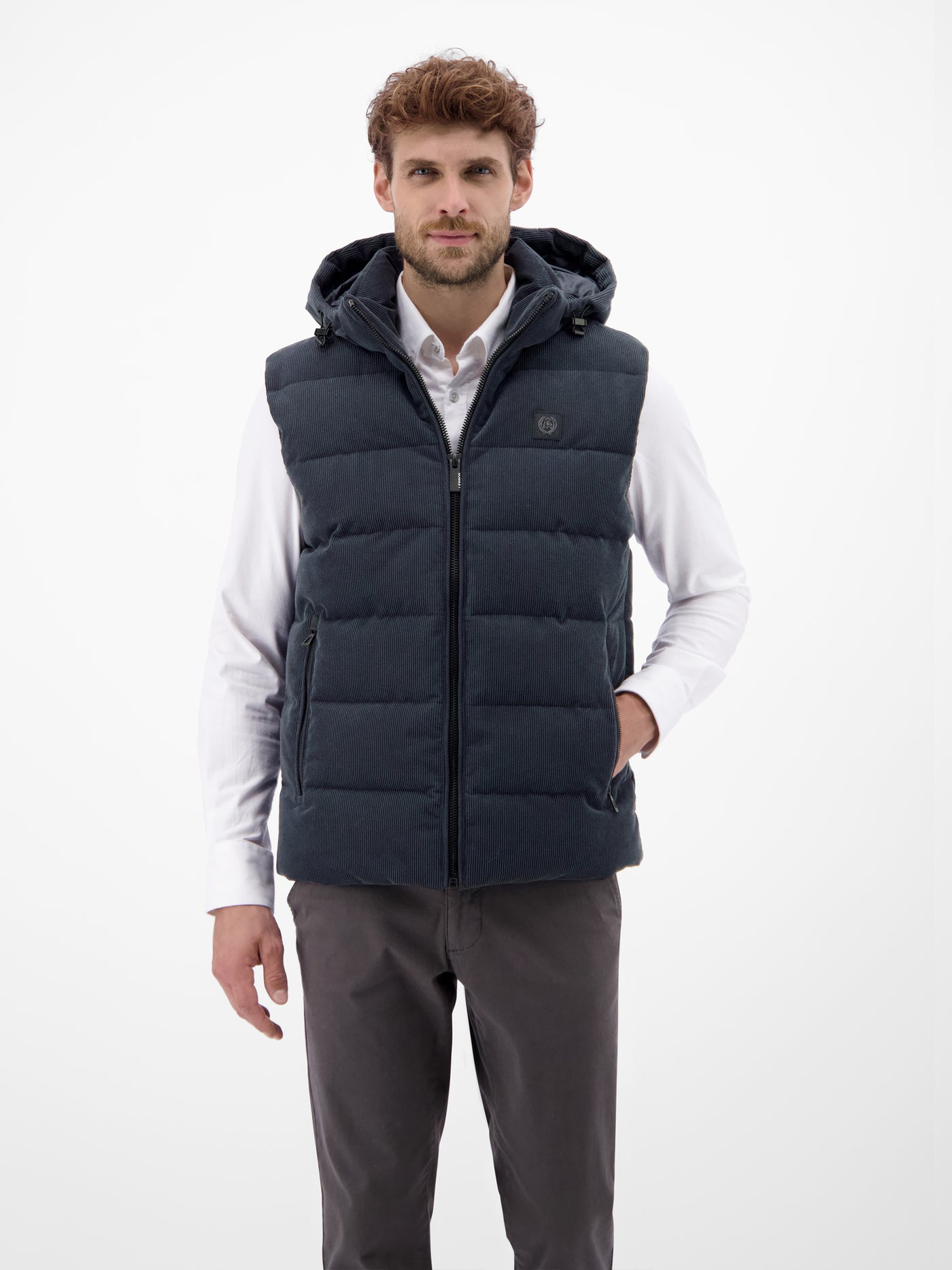 Herren Steppweste in funktionaler Cord-Optik - LERROS