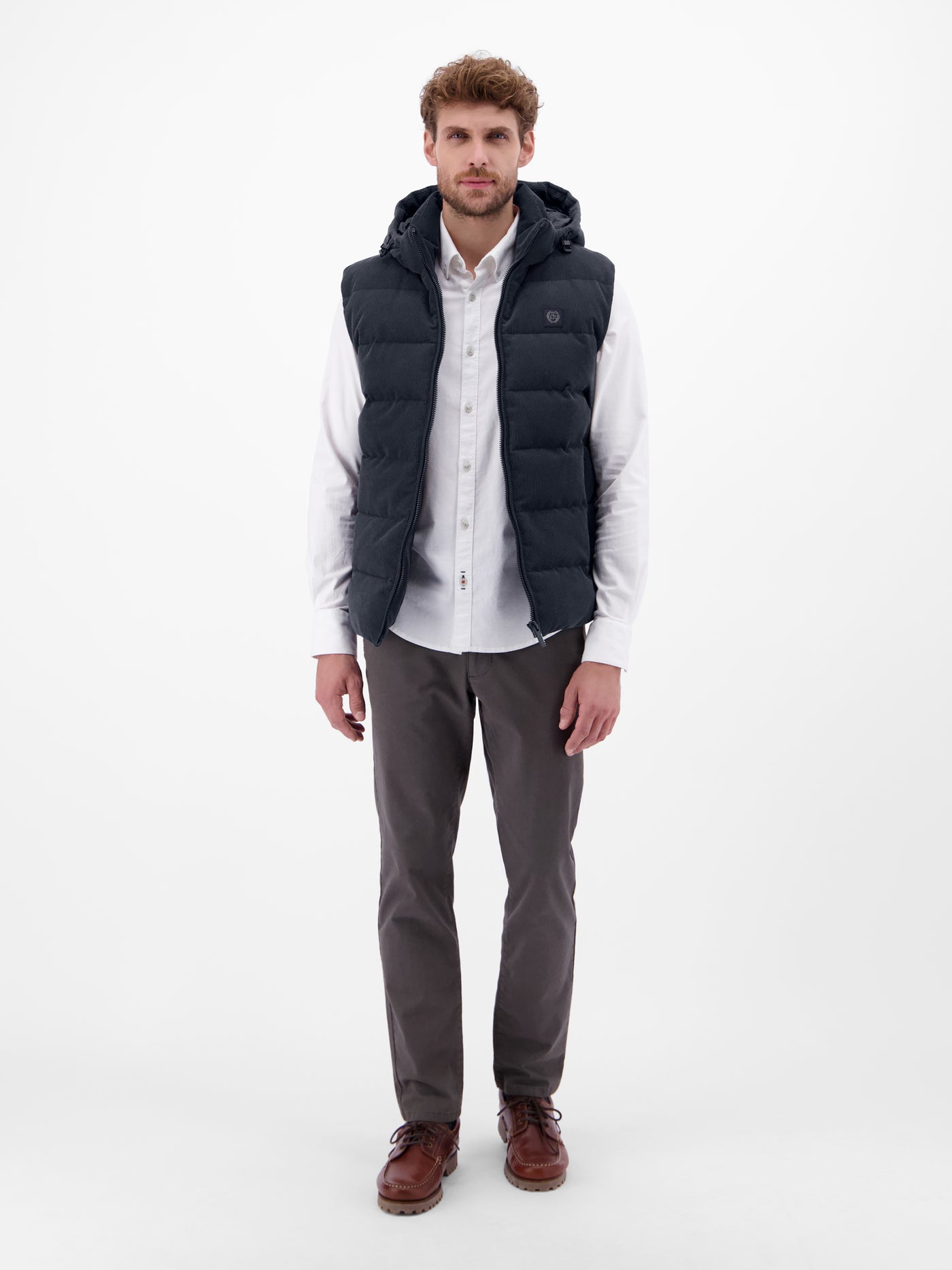 Herren Steppweste in funktionaler Cord-Optik - LERROS