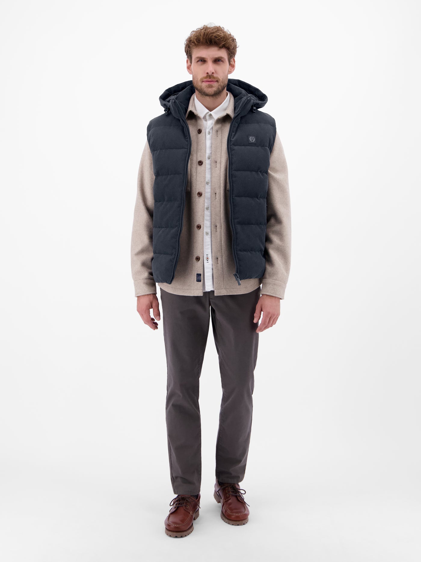 Herren Steppweste in funktionaler Cord-Optik - LERROS